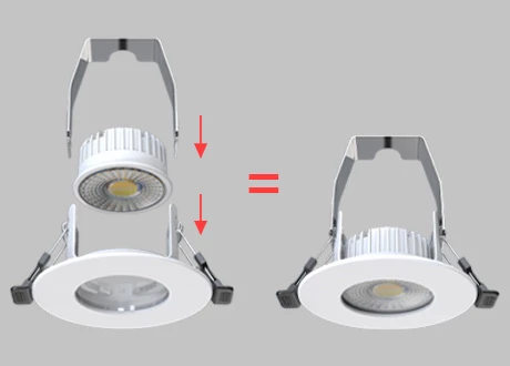 downlight fitting white finish